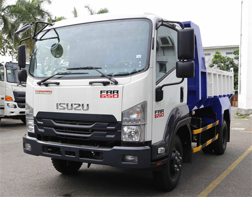 Xe ben Isuzu 6T5-Thùng 5 khối bửng liền-FRR 650 Euro 5